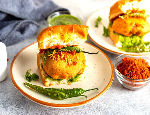 Try Vada Pav from a Street Stall