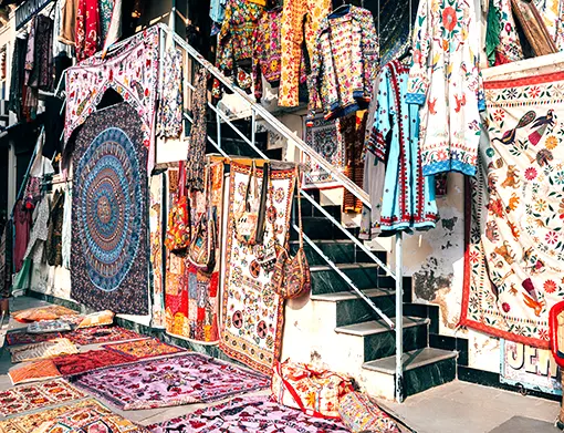 Shopping at Local Bazaars