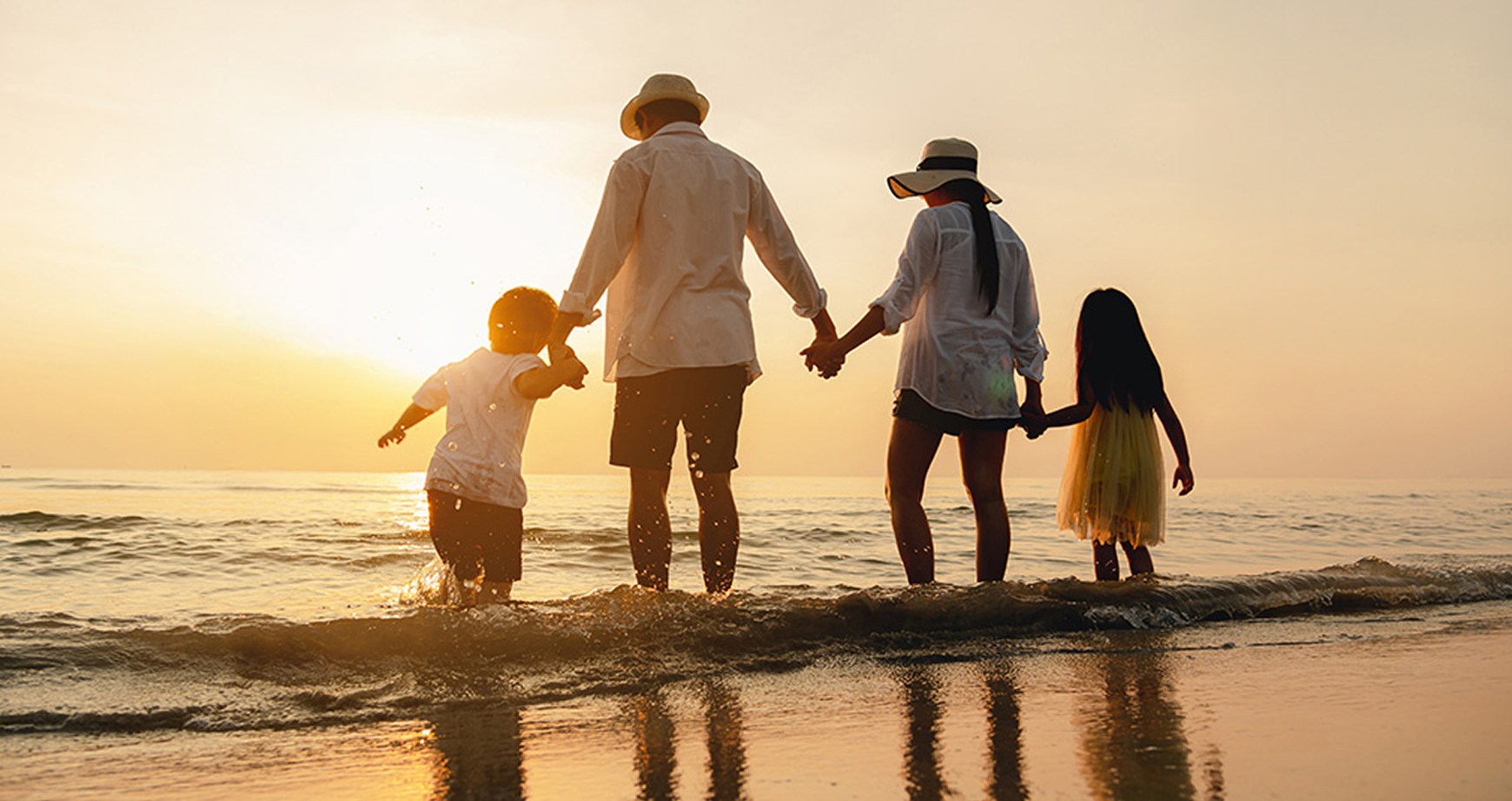 family-on-beach